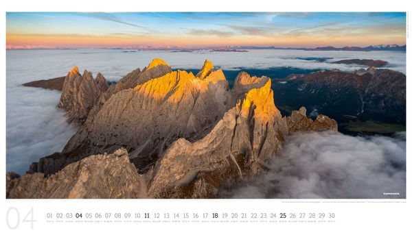 Produktbild: Luftbildkalender Dolomiten 2027