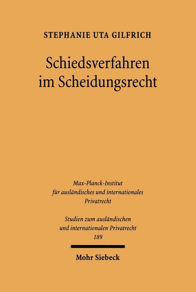 Produktbild: Schiedsverfahren im Scheidungsrecht