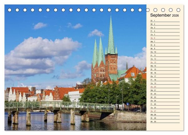 Produktbild: Unterwegs in Deutschland (Tischkalender 2026 DIN A5 quer), CALVENDO Monatskalender
