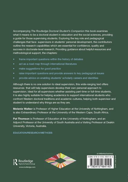 Produktbild: The Routledge Doctoral Supervisor's Companion