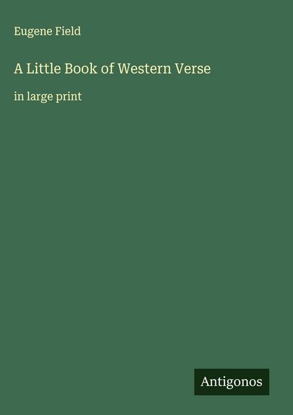 Produktbild: A Little Book of Western Verse