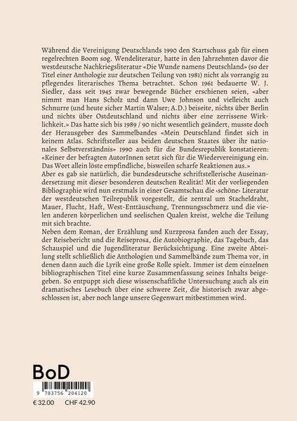 Produktbild: Das geteilte Deutschland in der Literatur der alten Bundesrepublik 1949 bis 1990 (2015)