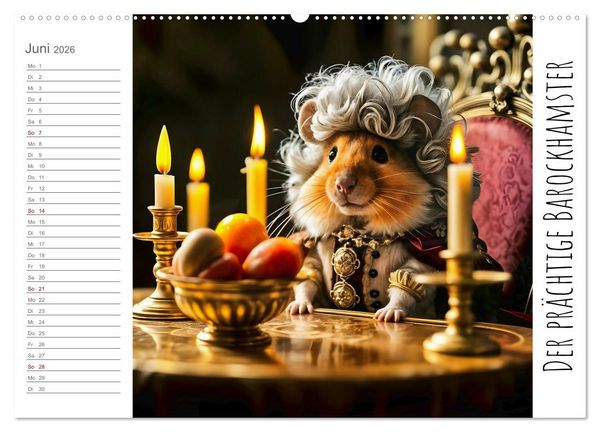 Produktbild: History Hamster - Die Geschichte der Welt in 12 Nagerbildern (hochwertiger Premium Wandkalender 2026 DIN A2 quer), Kunstdruck in Hochglanz