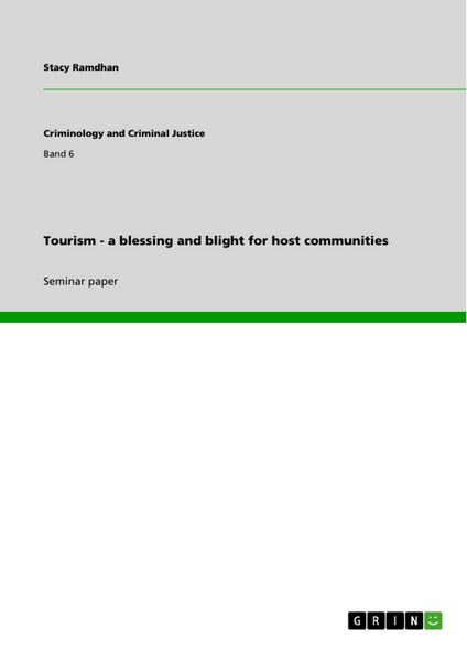 Produktbild: Tourism - a blessing and blight for host communities