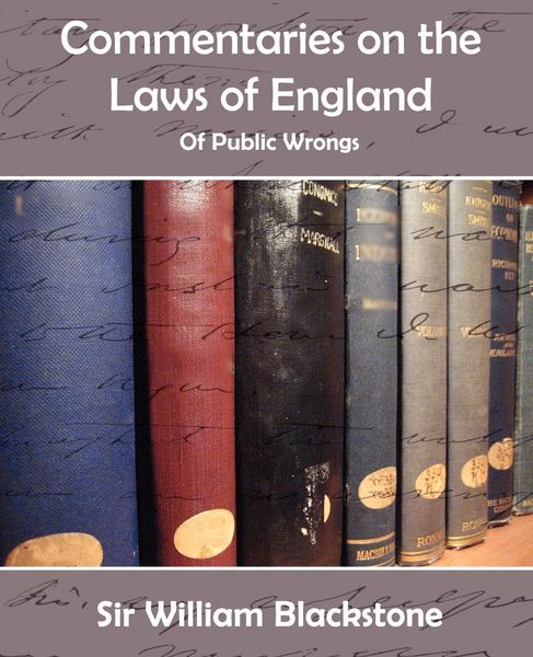 Produktbild: Commentaries on the Laws of England (of Public Wrongs)