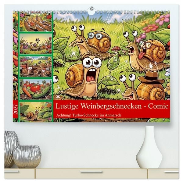 Produktbild: Lustige Weinbergschnecken - Comic (hochwertiger Premium Wandkalender 2027 DIN A2 quer), Kunstdruck in Hochglanz
