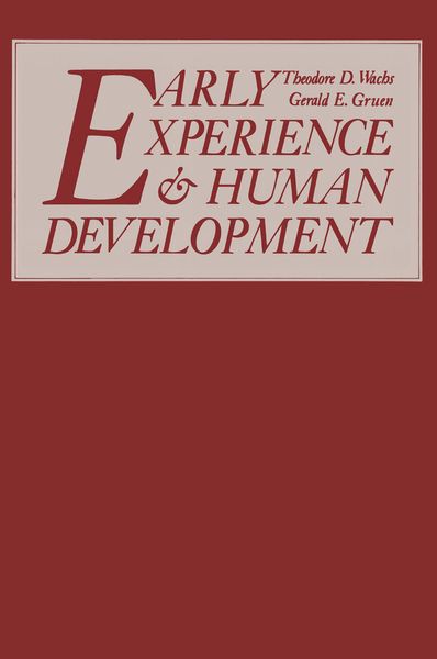 Produktbild: Early Experience and Human Development