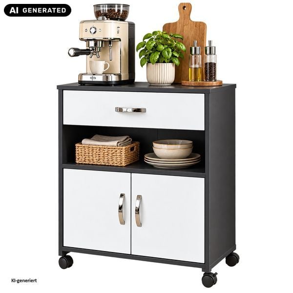 Produktbild: HTI-Living K&uuml;chenschrank Grau/Wei&szlig; Blanca K&uuml;chenschrank Grau/Wei&szlig; Blanca