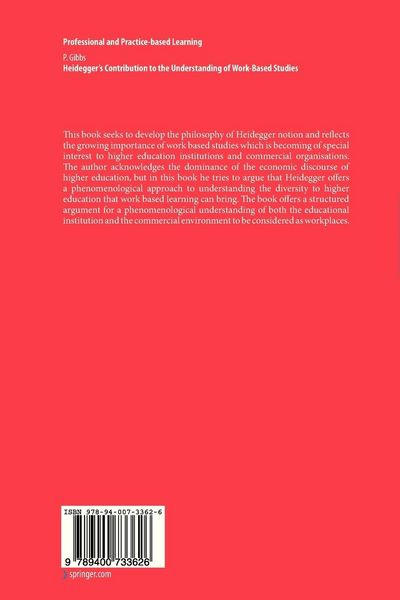 Produktbild: Heidegger&rsquo;s Contribution to the Understanding of Work-Based Studies
