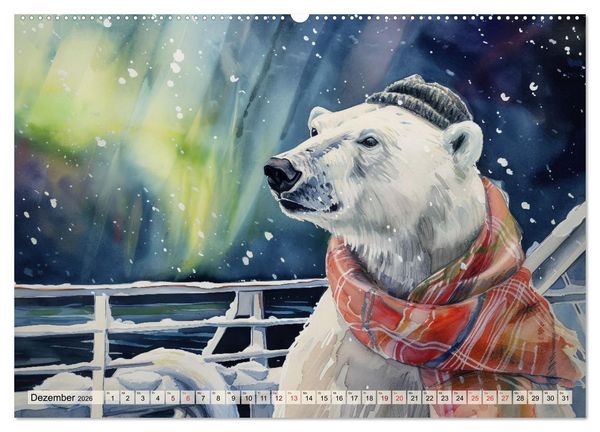 Produktbild: Eisb&auml;r Eik auf Europareise (Wandkalender 2026 DIN A2 quer), CALVENDO Monatskalender