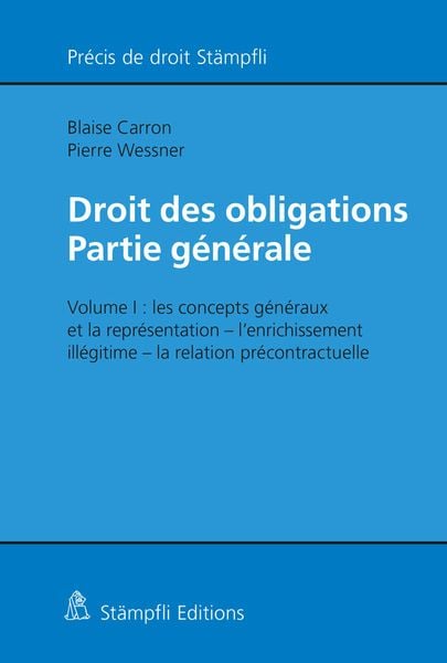 Produktbild: Droit des obligations ‒ Partie g&eacute;n&eacute;rale
