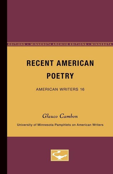 Produktbild: Recent American Poetry - American Writers 16
