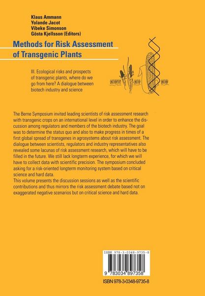Produktbild: Methods for Risk Assessment of Transgenic Plants