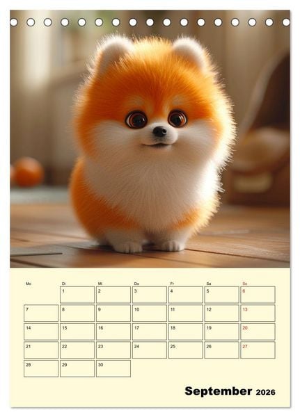 Produktbild: Entz&uuml;ckende Hunde. Liebliche Cartoons zum Schmunzeln (Tischkalender 2026 DIN A5 hoch), CALVENDO Monatskalender