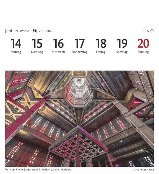 Produktbild: Bretagne & Normandie Sehnsuchtskalender 2027 - Wochenkalender mit 53 Postkarten