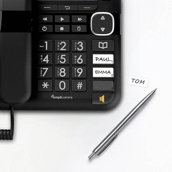 Produktbild: Amplicomms BigTel 1580 Combo EU Schnurgebundenes Seniorentelefon Freisprechen, f&uuml;r H&ouml;rger&auml;te kompatibel, Wahlwiederholung, Anrufbeantworter LED-Di