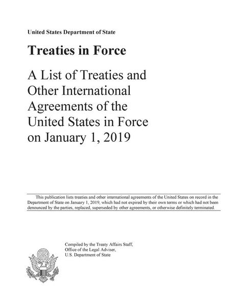 Produktbild: Treaties in Force 2019