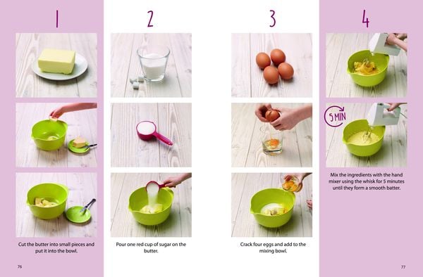 Produktbild: Kids Easy Cup Cookbook: Baking with Kids (Part 1), Baking box set incl. 5 colorful measuring cups