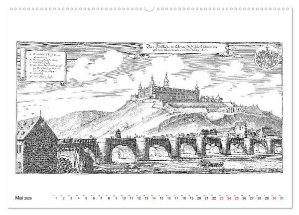 Produktbild: W&uuml;rzburg in alten Bildern (Wandkalender 2026 DIN A2 quer), CALVENDO Monatskalender