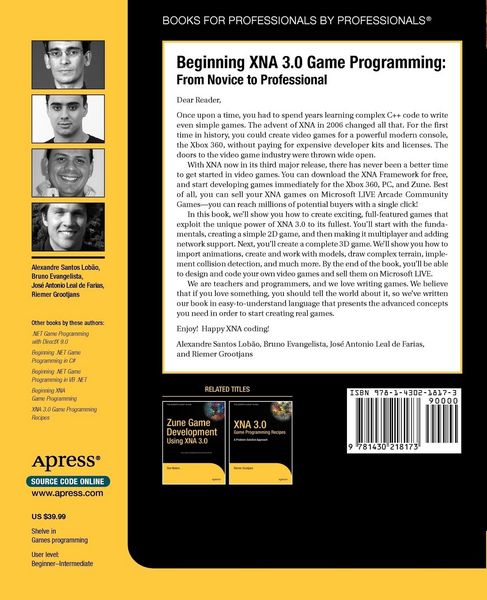 Produktbild: Beginning XNA 3.0 Game Programming