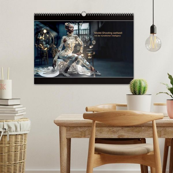 Produktbild: Model-Shooting weltweit mit der k&uuml;nstlichen Intelligenz (Wandkalender 2026 DIN A3 quer), CALVENDO Monatskalender