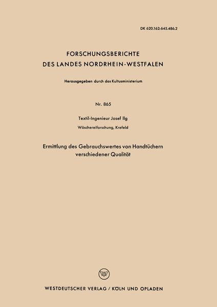 Produktbild: Ermittlung des Gebrauchswertes von Handt&uuml;chern verschiedener Qualit&auml;t