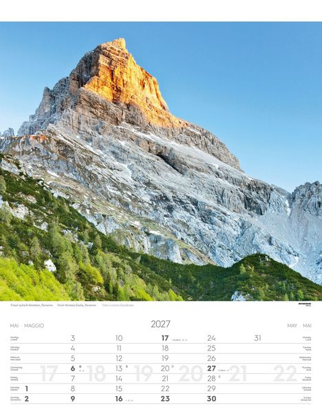 Produktbild: Weltnaturerbe Dolomiten Kalender 2027