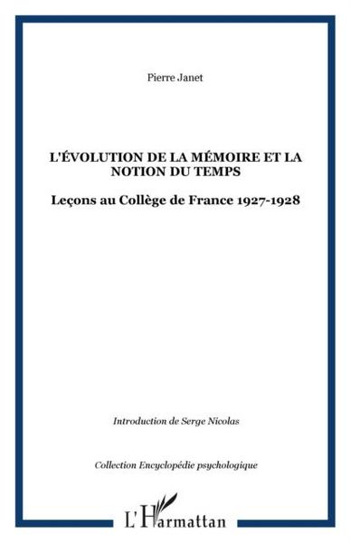 Produktbild: Evolution de la memoire et la notion du temps