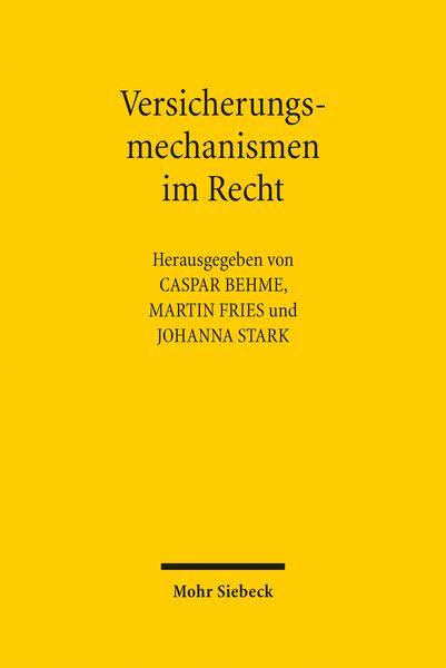 Produktbild: Versicherungsmechanismen im Recht