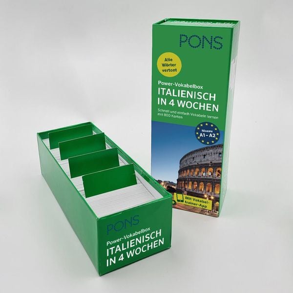 Produktbild: PONS Power-Vokabelbox Italienisch in 4 Wochen
