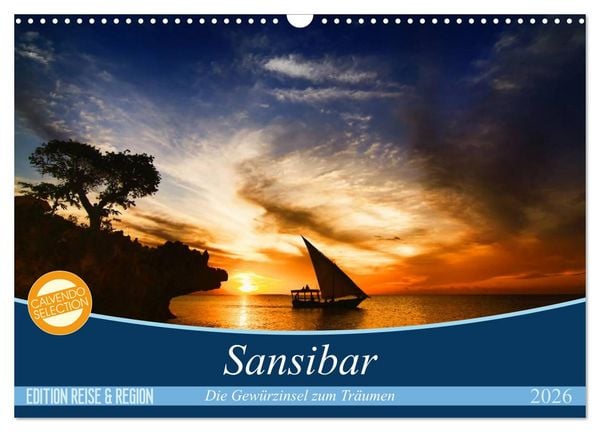 Sansibar (Wandkalender 2026 DIN A3 quer), CALVENDO Monatskalender