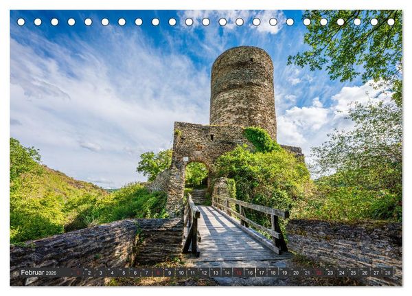 Produktbild: Burgen in Rheinland-Pfalz (Tischkalender 2026 DIN A5 quer), CALVENDO Monatskalender