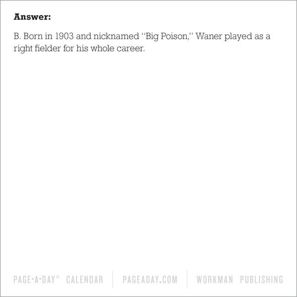 Produktbild: Year of Baseball Trivia Page-A-Day(r) Calendar 2026