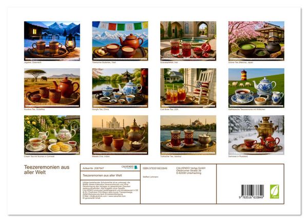 Produktbild: Teezeremonien aus aller Welt (hochwertiger Premium Wandkalender 2026 DIN A2 quer), Kunstdruck in Hochglanz