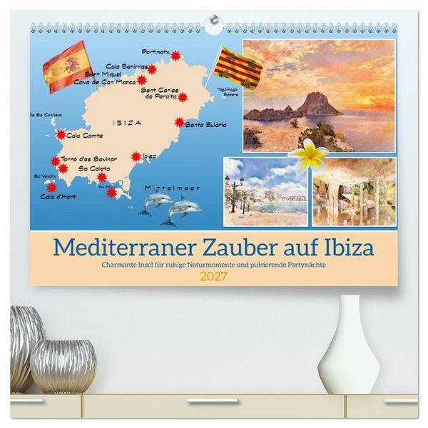 Produktbild: Mediterraner Zauber auf Ibiza (hochwertiger Premium Wandkalender 2027 DIN A2 quer), Kunstdruck in Hochglanz