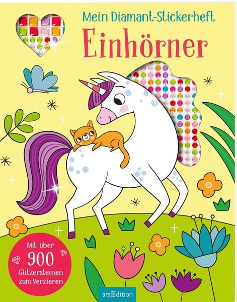Mein Diamant-Stickerheft – Einhörner, Taschenbuch von , arsedition, 978-3-8458-5682-7