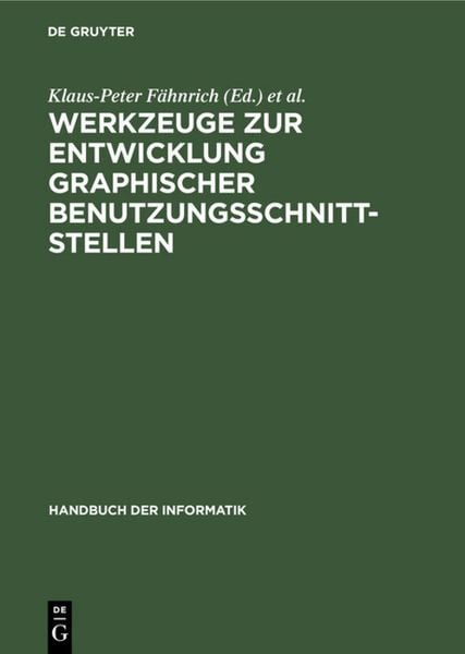 Produktbild: Werkzeuge zur Entwicklung graphischer Benutzungsschnittstellen