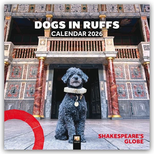 Produktbild: Dogs in Ruffs &ndash; Hunde mit Halskrausen 2026 &ndash; Original Flame Tree Publishing-Kalender [Kalender]