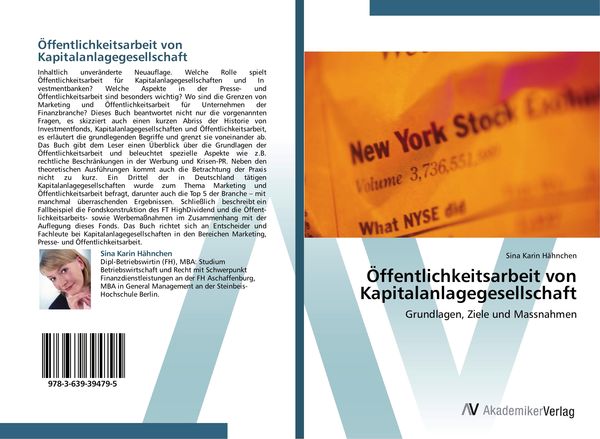 Produktbild: &Ouml;ffentlichkeitsarbeit von Kapitalanlagegesellschaft