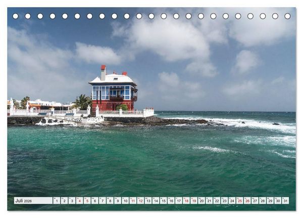 Produktbild: Kanarische Inseln - Lanzarote (Tischkalender 2026 DIN A5 quer), CALVENDO Monatskalender