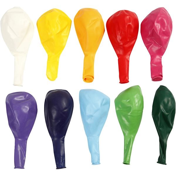 Produktbild: Creativ Company Ballons, rund, D 23 cm, Sortierte Farben, 10 Stk