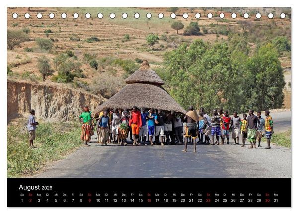 Produktbild: Landleben in &Auml;thiopien (Tischkalender 2026 DIN A5 quer), CALVENDO Monatskalender