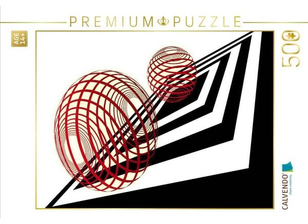 CALVENDO Puzzle SCHWARZ, WEIß, ROT | 500 Teile Lege-Größe 48 × 36 cm Foto-Puzzle für Erwachsene
