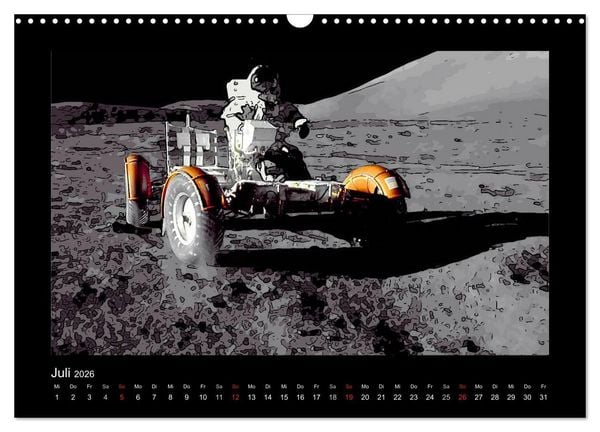 Produktbild: Landing On The Moon Like A Cartoon (Wandkalender 2026 DIN A3 quer), CALVENDO Monatskalender