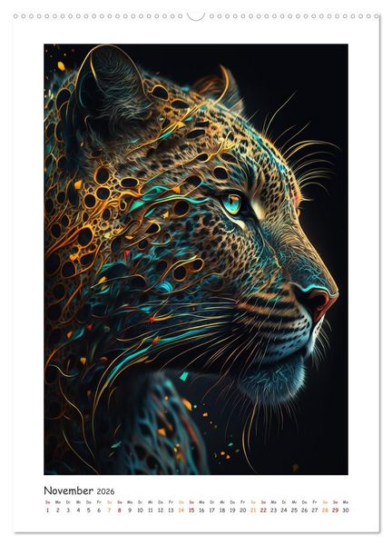 Produktbild: Magische Tiergesichter (hochwertiger Premium Wandkalender 2026 DIN A2 hoch), Kunstdruck in Hochglanz