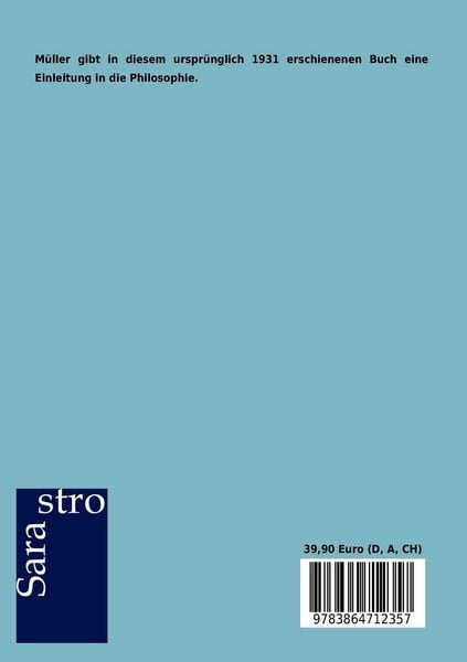 Produktbild: Einleitung in die Philosophie