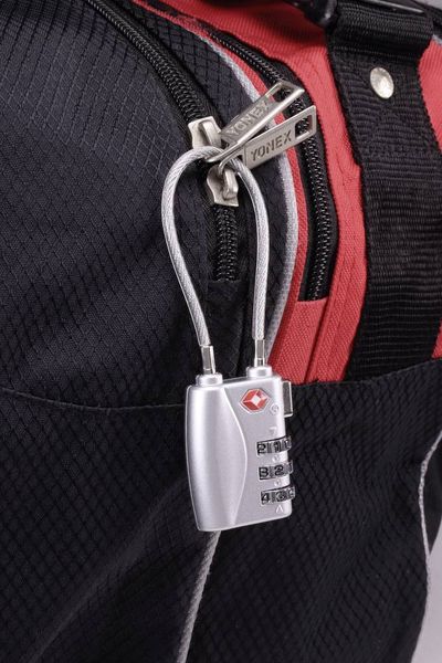 Produktbild: Sygonix SY-5044450 Kabelschloss 33mm TSA Silber Zahlenschloss