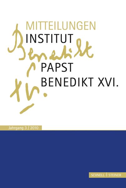 Produktbild: Mitteilungen Institut-Papst-Benedikt XVI.