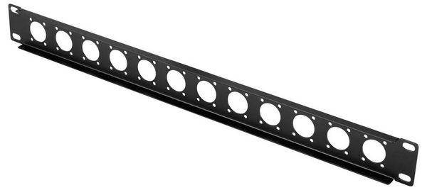 Produktbild: Renkforce 12 Port Netzwerkschrank-Ger&auml;teboden 483mm (19") 1 HE Schwarz