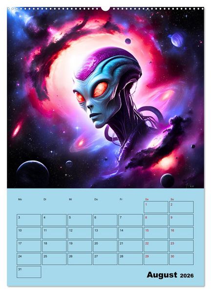 Produktbild: Galaktische Begegnungen (hochwertiger Premium Wandkalender 2026 DIN A2 hoch), Kunstdruck in Hochglanz